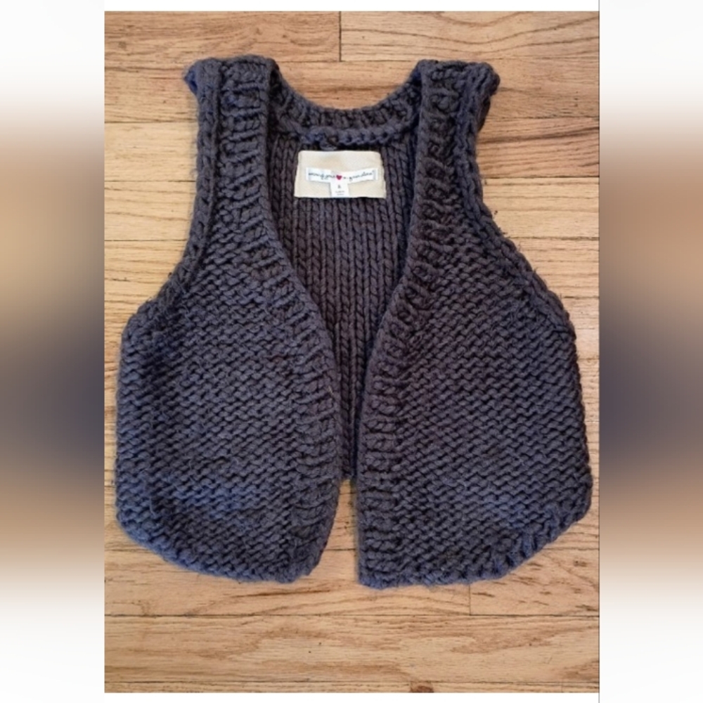 Women's Purple Knitted Cropped Sweater Vest